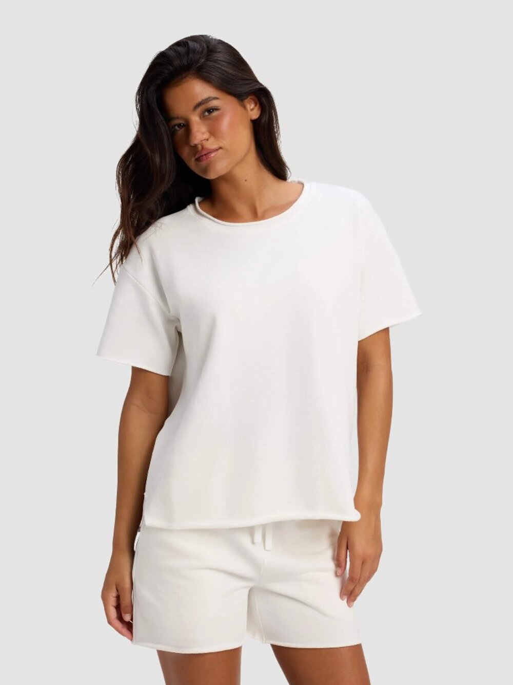NWT Cozy Earth Chelsea Short Sleeve Top Bone M Organic Cotton
